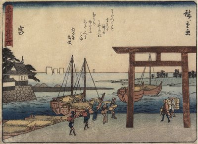 宮、1837-1844 作： Utagawa Hiroshige