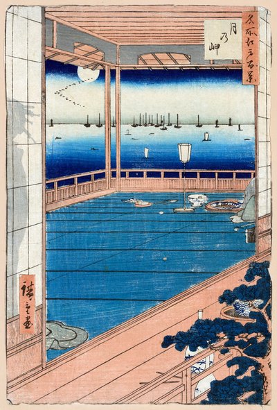月光 名所江戸百景 1856-1858. 作： Utagawa Hiroshige