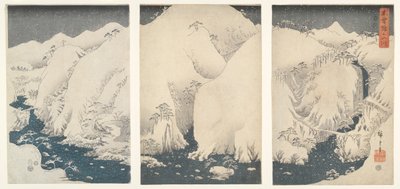 雪の木曽街道の山と川 作： Utagawa Hiroshige