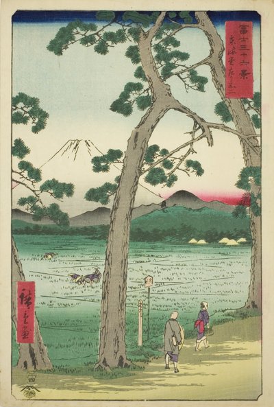 「富嶽三十六景」より 東海道左富士 作： Utagawa Hiroshige
