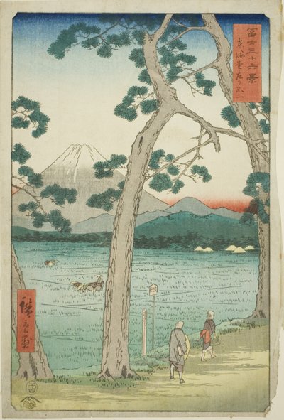 「富嶽三十六景」より 東海道左富士 作： Utagawa Hiroshige