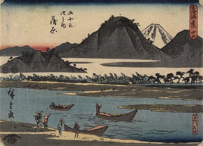 No.16 Kanbara, 1847-1852 作： Utagawa Hiroshige