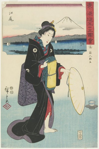 No.19: Ejiri, 1847-1852 作： Utagawa Hiroshige
