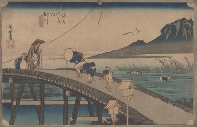 No.27東海道五十三次「掛川・アキバの眺望」1833年頃 作： Utagawa Hiroshige