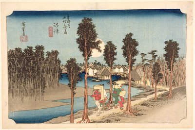 沼津-トワイライト、シリーズ「イースタンコーストロード53ステーション」、1833年（版画） 作： Utagawa Hiroshige