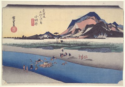 『東海道五十三次』より 小田原フェリー 作： Utagawa Hiroshige