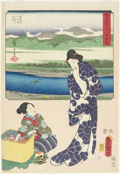 小田原、1854年7月 作： Utagawa Hiroshige