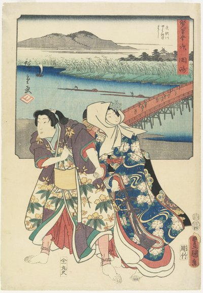 1855年4月岡崎 作： Utagawa Hiroshige