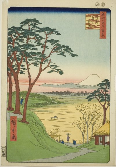 名勝江戸百景』より「目黒爺ヶ茶屋 作： Utagawa Hiroshige