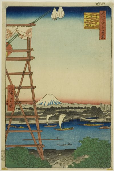 名所江戸百景』より「両国回向院・元柳橋 作： Utagawa Hiroshige
