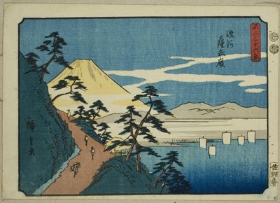 「富嶽三十六景」より 駿河国の薩埵峰（駿河薩埵峰） 作： Utagawa Hiroshige