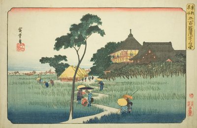 連載「東都名所」より 五百羅漢 五百羅漢 さざい堂 作： Utagawa Hiroshige