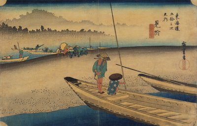 Tenryu_ River View, Mitsuke, c. 1833 作： Utagawa Hiroshige