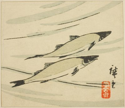 鱒、はりまぜシートの断面 作： Utagawa Hiroshige