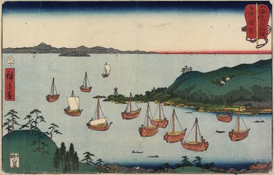 1858年7月、相模県浦賀 作： Utagawa Hiroshige