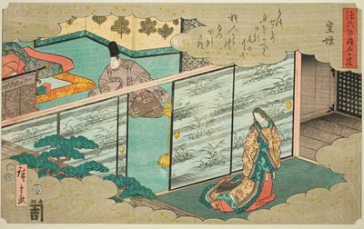 空蝉 「源氏物語五十四帖」より 作： Utagawa Hiroshige