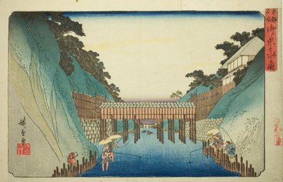 連載「東都名所」より 御茶ノ水の眺め（御茶ノ水の図） 作： Utagawa Hiroshige