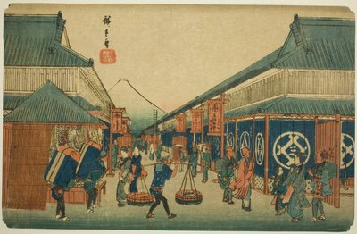 連載「東都名所」より 駿河町の眺め 作： Utagawa Hiroshige