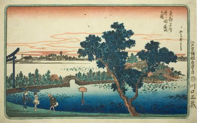 忍ヶ丘蓮池之図 東都名所図会 忍ヶ丘蓮池之図 作： Utagawa Hiroshige