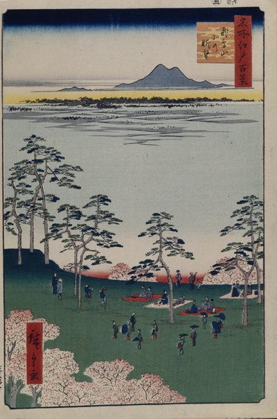 飛鳥山から北へ望む江戸百景1856-1858 作： Utagawa Hiroshige