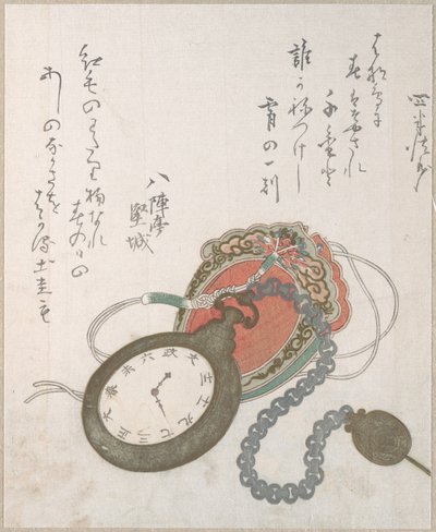西洋懐中時計 - 『春雨集』第3巻 作： 歌川広重