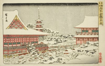 連載「東都名所」より 浅草金龍山年の市（浅草金龍山都市の市） 作： Utagawa Hiroshige