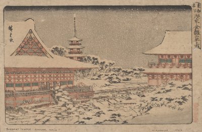 金龍山寺での年末フェア 作： Utagawa Hiroshige