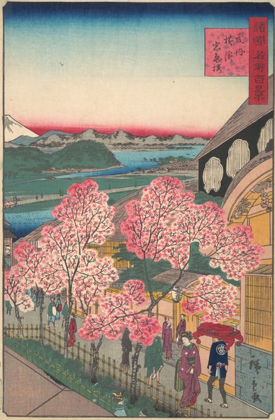 武州横浜市御代崎郡雁鬼郎茶屋の入口、1859年3月。 作： Utagawa Hiroshige II