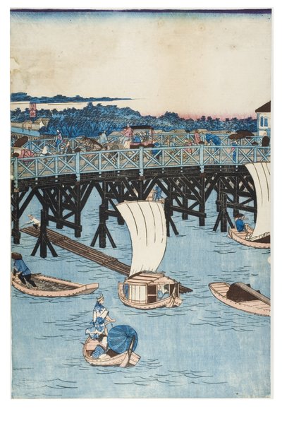 東京名所 両国橋の真の姿 作： Utagawa II Hiroshige