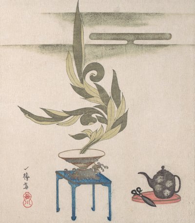 フラワーアレンジメント、19世紀。 作： Utagawa Itchinsai