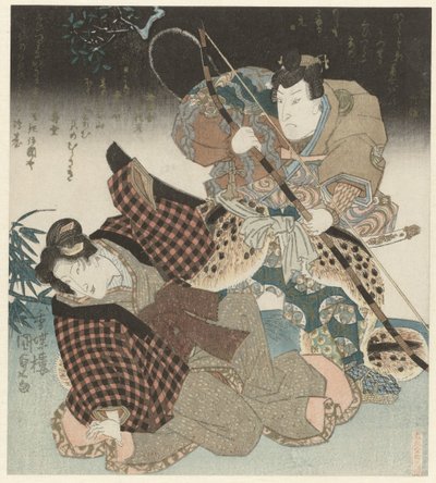 喧嘩中の男と女 作： Utagawa Kunisada (I)