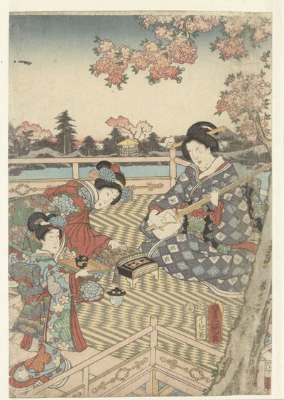東源氏の春の宴 東 源氏 花 の 遊園 作： Utagawa Kunisada (I)