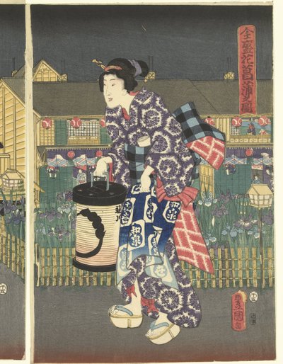 いりっせん いん ゔぉっぇ bぉえい ぜんせい はな しょぶ の ず (ちtぇ おん おbじぇct) 作： Utagawa Kunisada (I)