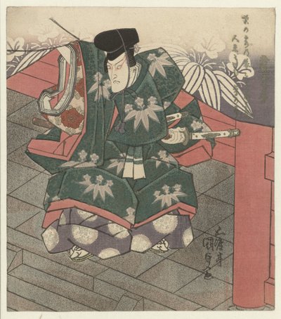 寺院の入り口の男 作： Utagawa Kunisada (I)
