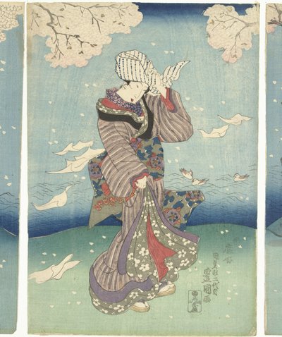 隅田川の嵐の日 江戸八景（連載タイトル） 作： Utagawa Kunisada (I)