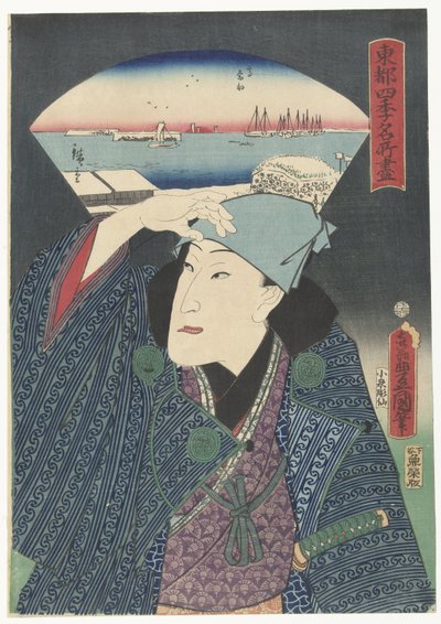 冬の高輪 四季折々の江戸名所を厳選。 (シリーズタイトル) 東都式名所つくし 作： Utagawa Kunisada (I)