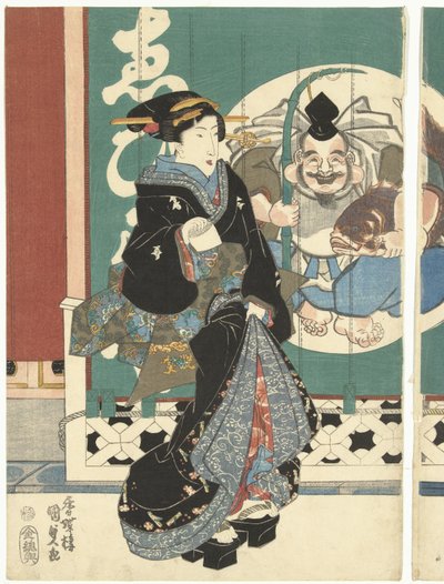 えびす屋の女性たち 作： Utagawa Kunisada (I)