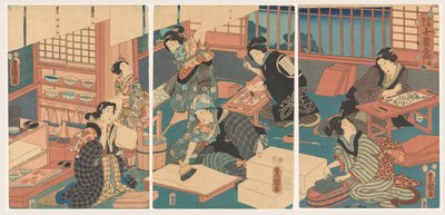 女性は絵を描く 作： Utagawa Kunisada (I)