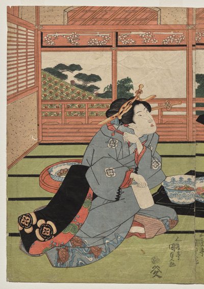 桜井の新大部屋の様子 作： Utagawa Kunisada