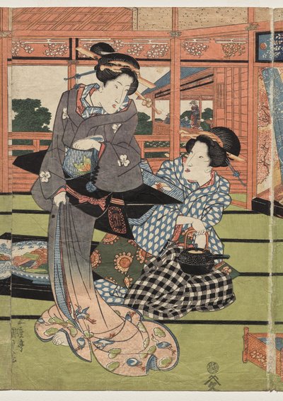 桜井の新大部屋の様子 作： Utagawa Kunisada