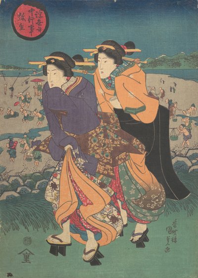 年中行事-三月浮世念珠行司。弥生、19世紀中頃 弥生、19世紀中頃 作： Utagawa Kunisada