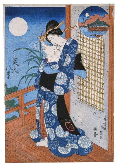 美穂の秋の月 作： Utagawa Kunisada