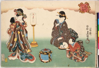 夕雪望雪 姿八景 姿八景より 1850年頃。 1850年 作： Utagawa Kunisada