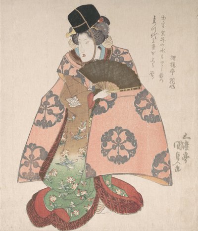 扇を持って立つ歌舞伎役者, 19世紀., 19世紀. 作： Utagawa Kunisada
