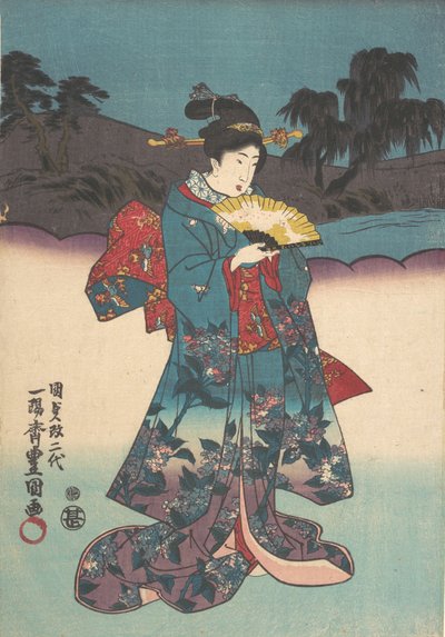 印刷する。 作： Utagawa Kunisada