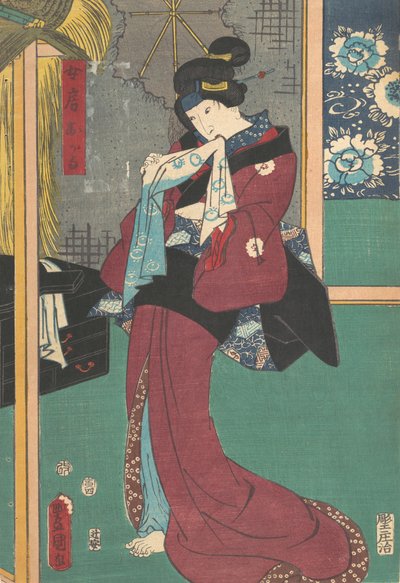版画、19世紀、19世紀。 作： Utagawa Kunisada