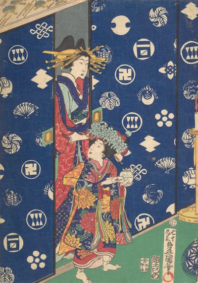 版画、19世紀、19世紀。 作： Utagawa Kunisada