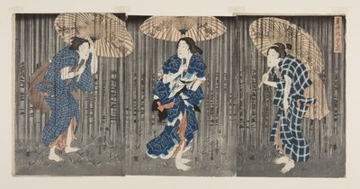 焼酎の湯立ち」（カラー木版画 作： Utagawa Kunisada