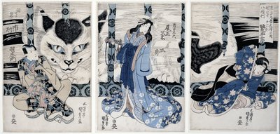 『東海道五十三駅の内』シリーズ「岡崎八ツ橋の里」「東海道五十三次」1835年（版画カラー） 作： Utagawa Kunisada