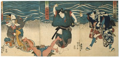 劇場シーン、1844 作： Utagawa Kunisada